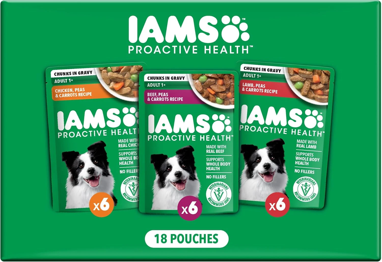 Proactive Health Adult Wet Dog Food Variety Pack, 3.5 Oz. Pouch, (18 Count)