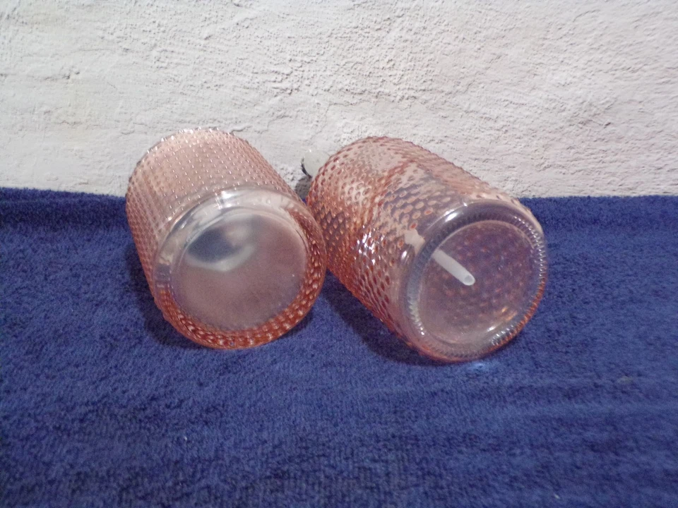 Pink Depression Glass Hobnail Soap Pump & Toothbrush Holder - Image 3 of 3