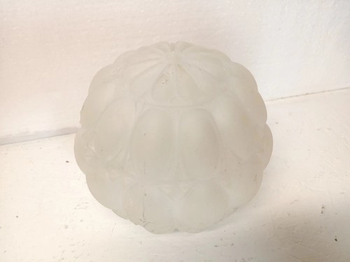 1 Antique Art Deco Globe for Chandelier, Ceiling Light or Lamp Frosted Pillow