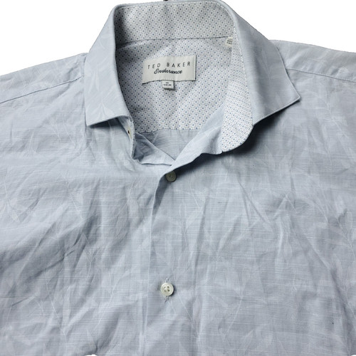 Ted Baker, Ted Baker Endurance Shirt Mens 15 34/35 Gray Button Dress Casual Floral