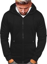 Men's 2XL Light Weight Black Multi-Sport Fleece Full Zip 2 Piece Sweatsuit