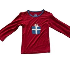 Kickee Pants Red Bamboo Gift Box Present Applique Shirt Size 2T