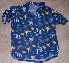 Tampa Bay Rays Button Front Short Sleeve Men's XL Extra Large