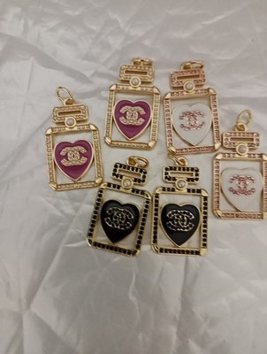 6    Pc Set Designer Chanel Zipper Pull Button Charm Pendant 