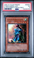 2005 YU-GI-OH! PROMO FLAMING ETERNITY SNEAK PREV #EN001 CYBER HARPIE LADY PSA 5