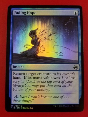 1x Fading Hope | FOIL | Innistrad Midnight Hunt | MTG Magic Cards
