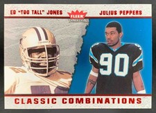 Ed Too Tall Jones Julius Peppers 2003 Fleer Tradition Classic Combinations Red