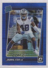 2021 Panini Donruss Optic Rated Rookie Blue Hyper Prizm Jabril Cox #286 7l6