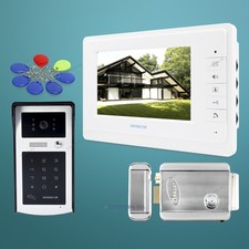 7inch Wired Video Security Door Phone Electric Lock Supported for Home Security