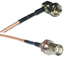 RG316 F MALE ANGLE to BNC FEMALE SM BULKHEAD RF Cable Rapid-SHIP LOT
