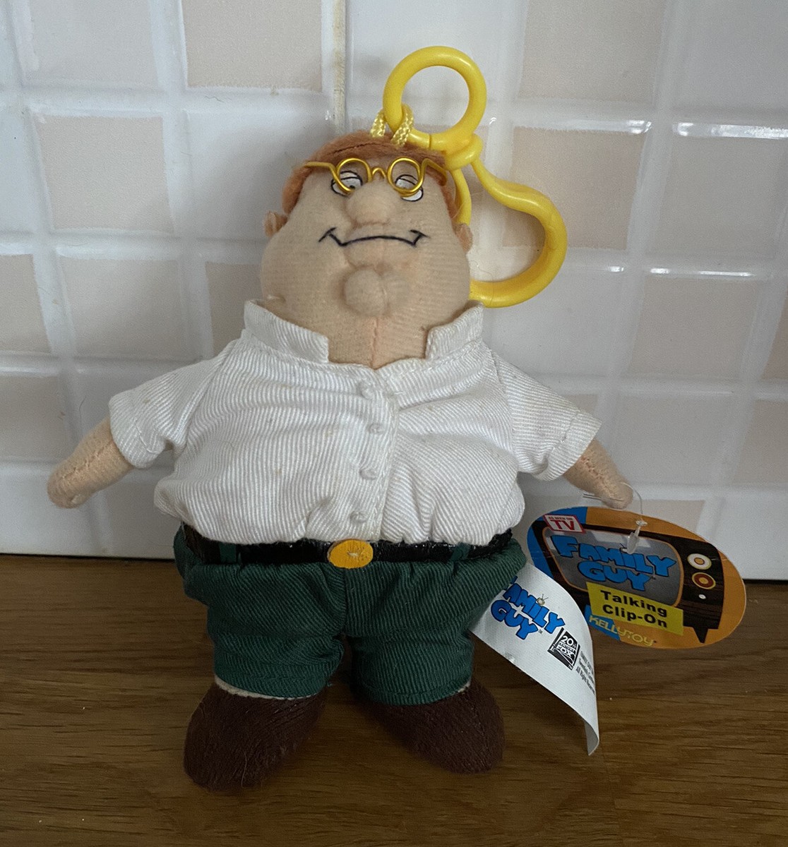 Family Guy Kellytoy Plush Keychain Clip On Peter Griffin 2004 Rare