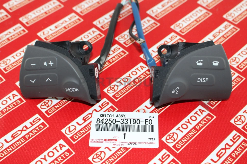 Interruptor de control de almohadilla de volante Lexus ES350 07-10 OEM genuino 84250-33190-E0 Foto 3 de 4