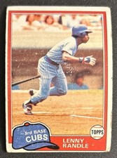1981 Topps Lenny Randle Baseball Card #692 Cubs 3B Low-Grade Poor O/C Paper Loss