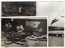 Alte Foto Karte Berlin Pl&ouml;tzensee Milit&auml;r Schwimmfest Kaiser-Brigade 1910/20er