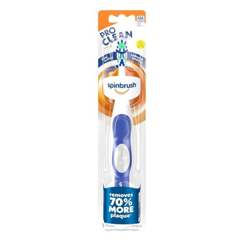 Spinbrush PRO CLEAN Battery Powered Toothbrush, Soft Bristles, 1 Count, Gold or - Picture 2 of 8