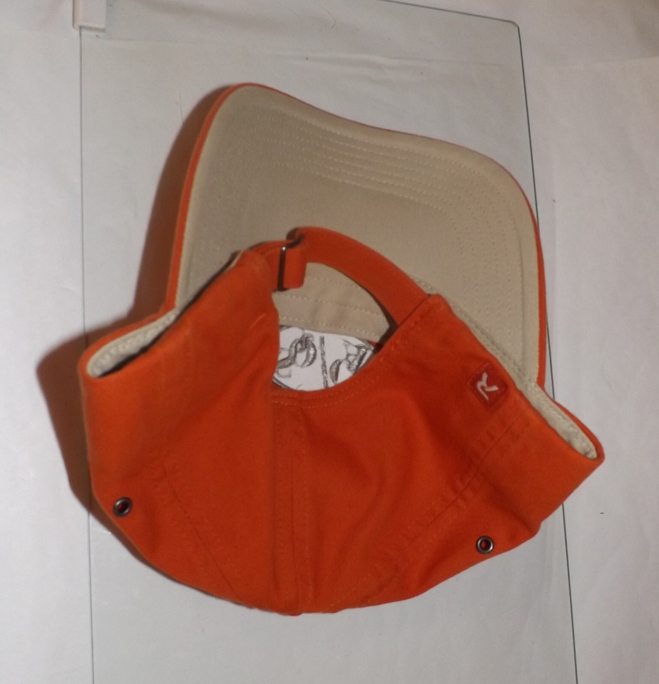 RICHARDSON 330 ADJ. MISTAKE LOGO HAT ORANGE CANVAS NEW NO TAGS SPENCER