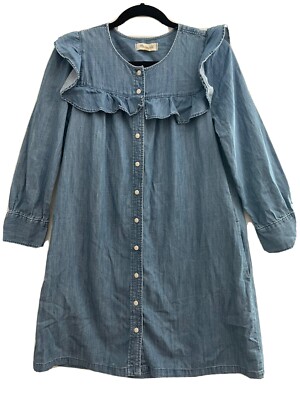 madewell chambray shirt dress The Perry Denim Shirtdress