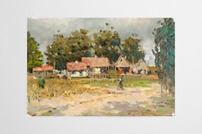 Oil painting Good morning! Ukrainian painter Canvas Unframed original landscape