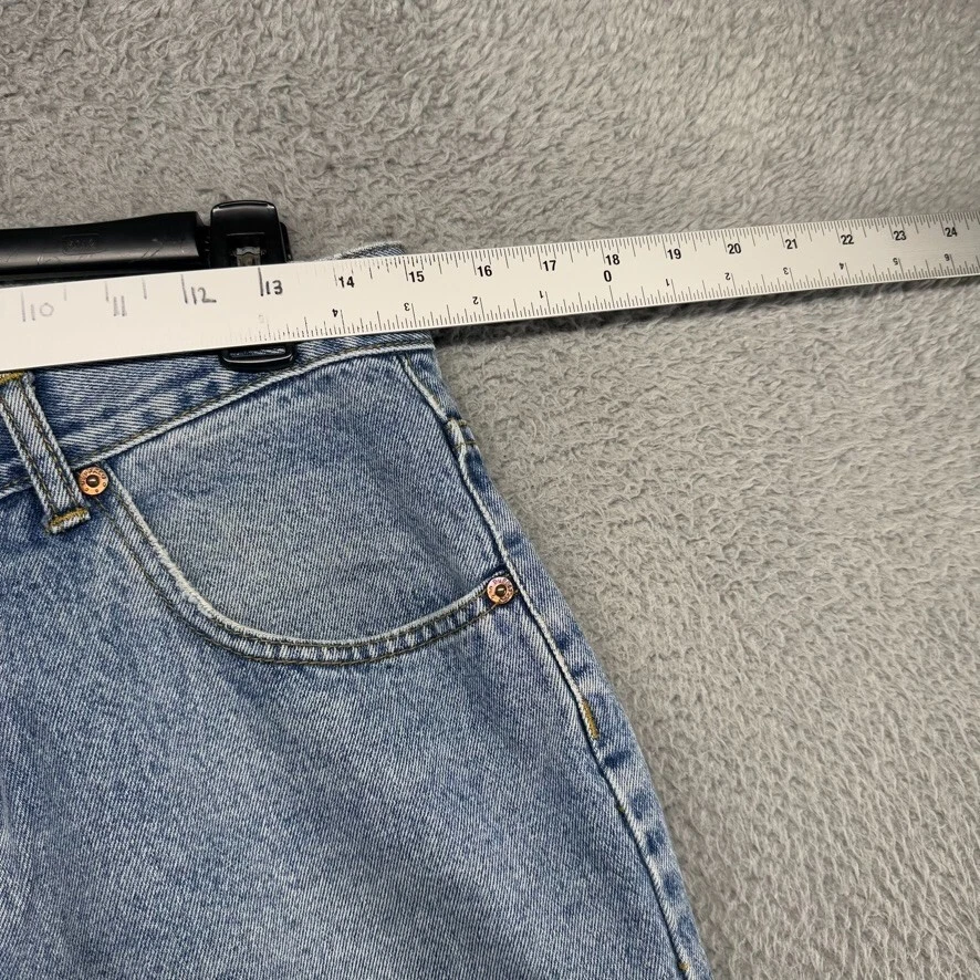 Vintage BUffalo Jeans Men's 32 Blue Denim Light Faded Straight Fits 30x33 90s - Image 4 of 4