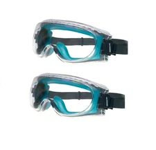 Clear Goggles Premium Safety Goggle Chemical Protection Anti-Fog (2-PAIR) XPR36