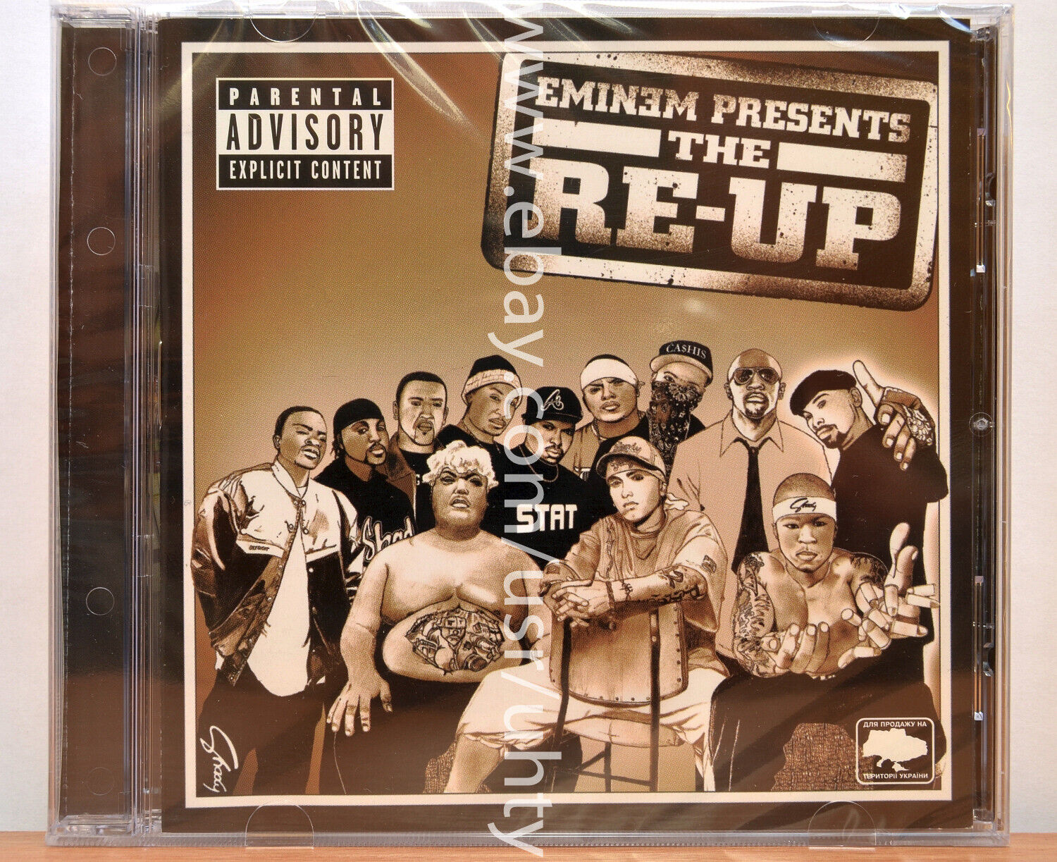 EMINEM THE RE-UP RARE UKR ORIGINAL CD OBIE TRICE 50CENT STAT QUO CREEKWATER RAP