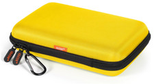 Bright Yellow Hard Shell Electronic Organizer Carrying Case - Shockproof Larg...