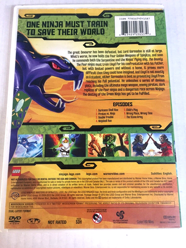 Lego Ninjago Rise of the Green Ninja DVD First 7 Episodes From Season 2 ...