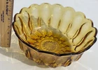 Serving Bowl Amber Anchor Hocking Fairfield 9" Wide 4" Tall Vintage 1970's