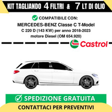 Tagliando per MERCEDES-BENZ Classe C T-Model C 220 D 143 kw - 7 Lt di Castrol...
