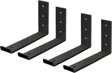 4 Shelf Brackets 12 Inch for Shelves Rustic Shelf Supports Heavy Duty Hook Iron