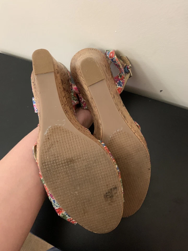 Tommy Hilfiger Zapatos Cuña Floral Tiras Cuñas Mujer 10 M Foto 4 de 4