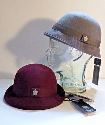 maroon bowler hat