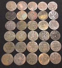 1800s Netherlands Dutch East Indies Island of Sumatra 1/2 Stuiver Shipwreck Coin