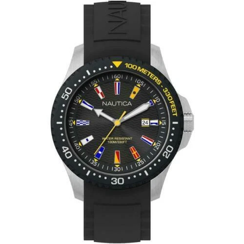 Nautica Silver Case Sports Wristwatches