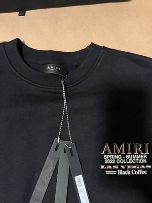 Amiri Black Coffee Las Vegas Invite Only Crewneck Size Medium Rare 