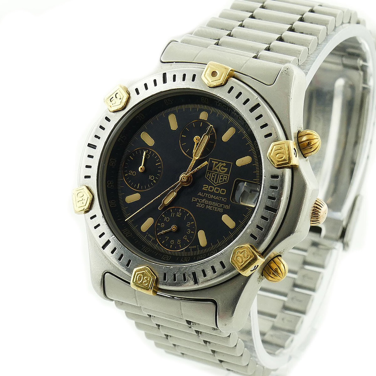 TAG HEUER PROF 2000 SERIES 165.306 BLACK DIAL AUTO STAINLESS STEEL