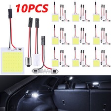 10x 48smd Cob White Led Panel Festoon T10 Ba9s Car Interior Dome Map Light Bulbs