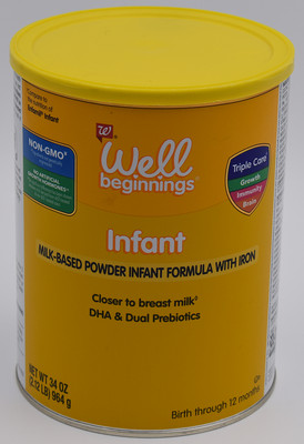 Well Beginnings Infant Milk based powder infant formula w/iron 34 Oz EXP:1/21/26