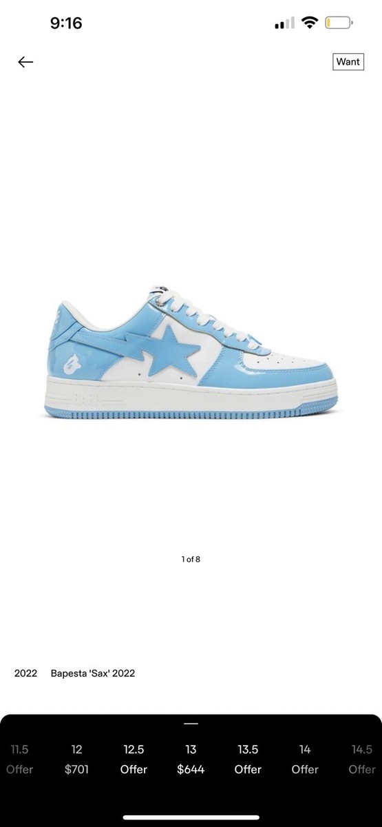 A Bathing Ape Bape Sta “Sax” Low Blue Bundle (Size 13) | eBay