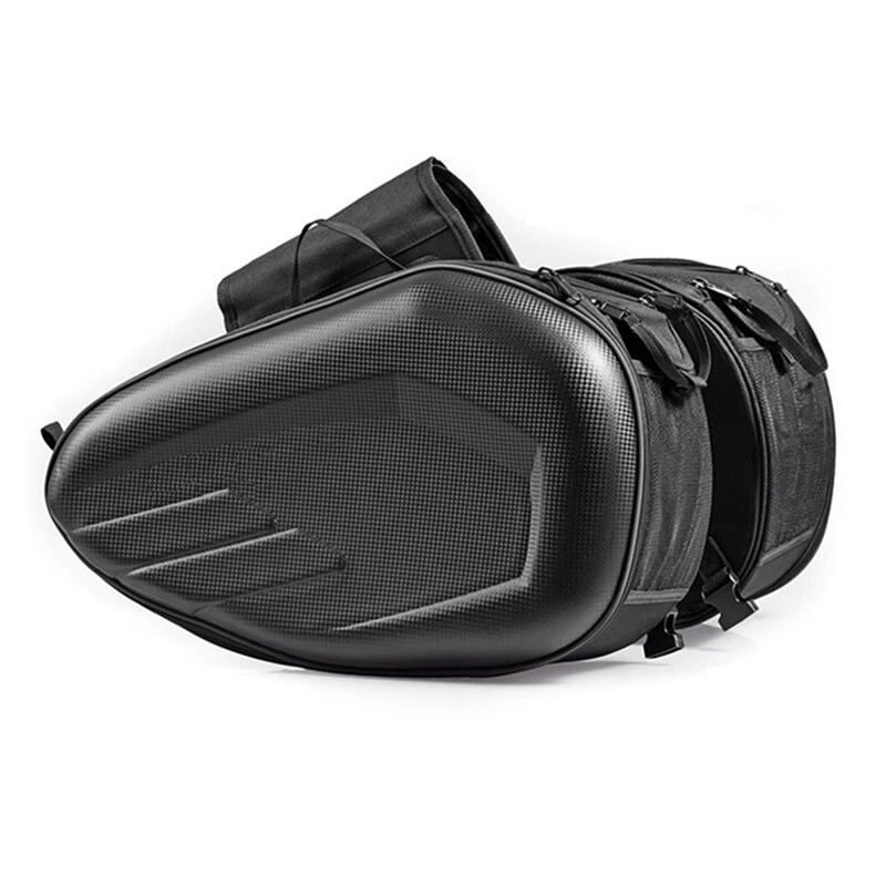 2x Waterproof Motorcycle Saddlebags Helmet Saddle Side Bag Tail Luggage Suitcase - Image 2 of 4