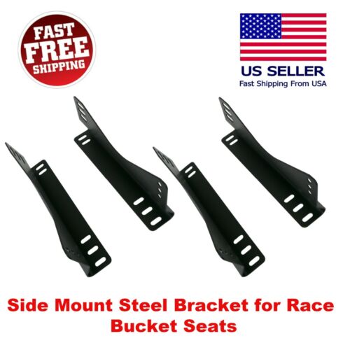 Two Sets for Two Seats InVictus Universal Side Mount L Brackets Race Bucket Seat - Picture 2 of 4