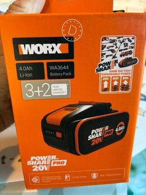 WOR V (20 V MAX) 4.0 Ah Li-Ion Battery WA3014 with Display PowerShare for A