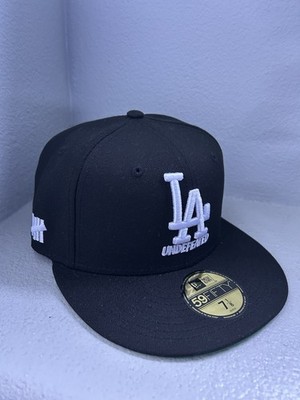 New Era X Undefeated X LA Dodgers Tally Black Fitted Hat Size 7 1/8 NWT
