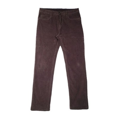Prana Sustainer Slim Fit Corduroy Pants Men 34x34 Brown Mid Rise Stretch Preppy