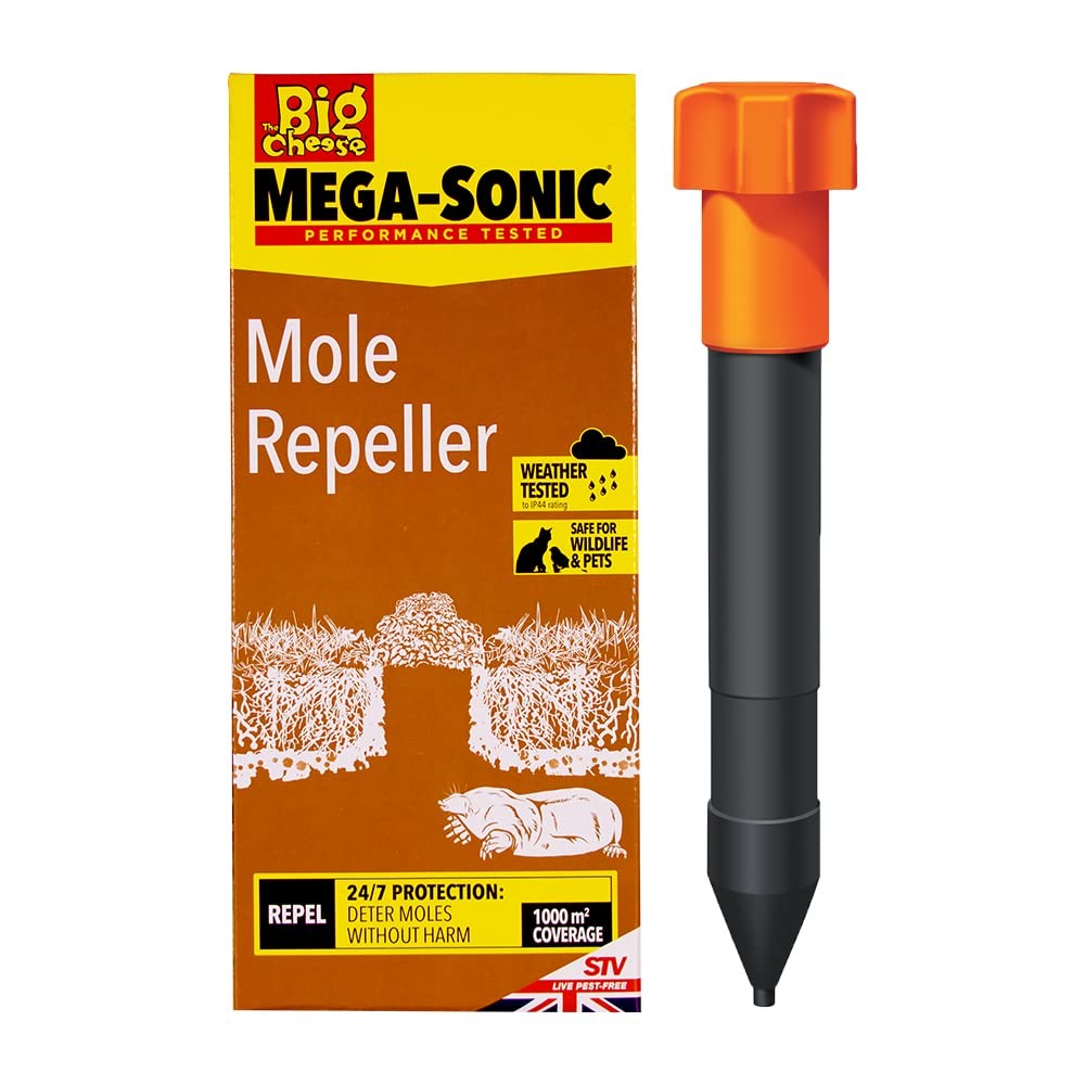 Defenders Mega-Sonic Mole Repeller Stake (Battery 8.5x12x28 cm, Multicolour