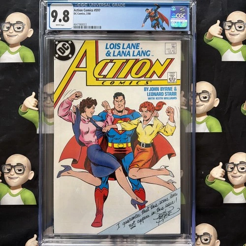 Action Comics 597~CGC 9.8~Superman~🏷️CUSTOM LABEL🏷️~🔥HIGHEST GRADE🔥TOP POP🔥