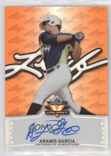 2014 Leaf Valiant Orange Prismatic 11/50 Aramis Garcia #BA-AG1 Auto 0b0