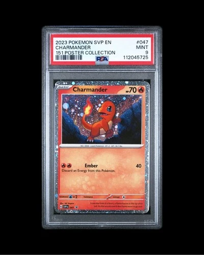 Pokemon SVP 047 - Black Star Promo Charmander Cosmos Holo - PSA 9