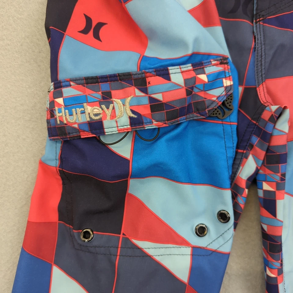 Pantalones cortos de natación Hurley Phantom para hombre 30 bloques de colores Surf bolsillo de secado rápido Foto 2 de 4