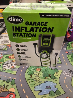 #ad Slime Garage Air Inflation Station WALL MOUNT Tire Inflator Tire Pump 120 volt $37.99